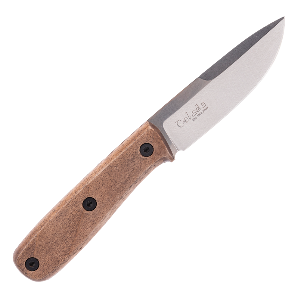 Нож Kizlyar Supreme Colada, клинок AUS-10Co StoneWash, Walnut Handle, Leather Sheath. Фото №2