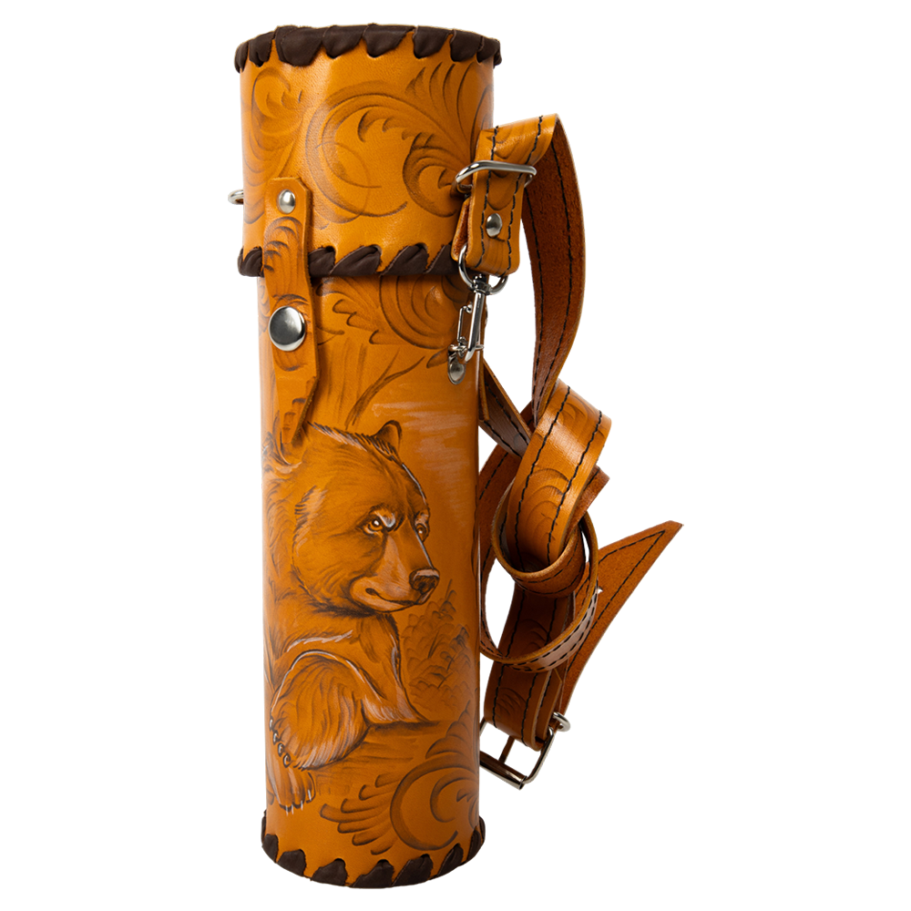 Термос 0,750л (в коже, рисов.с ремнем) (ИП Кишурова). Фото №1 Термос 0,750л (в коже, рисов.с ремнем) (ИП Кишурова). Фото №1