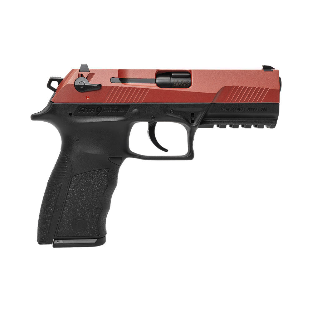 Пистолет АТА9 калибр 9*19 мм, Red, красный затвор, черная рамка. Фото №1