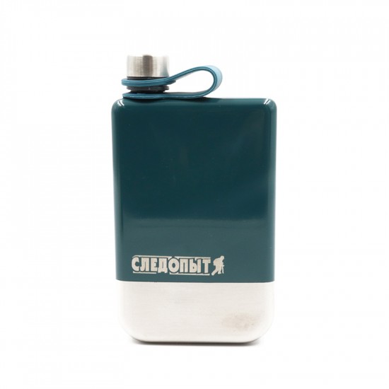 Фляжка «СЛЕДОПЫТ Green Edition – Traveller» зеленая, 240 мл, сталь 304/100/. Фото №2 Фляжка «СЛЕДОПЫТ Green Edition – Traveller» зеленая, 240 мл, сталь 304/100/. Фото №2