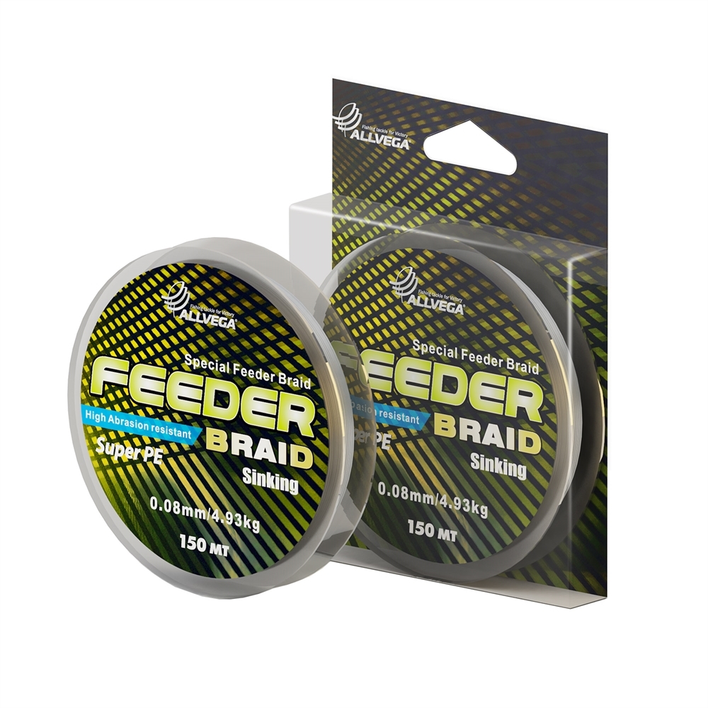 Леска плетеная ALLVEGA Feeder Braid 150м 0,16мм 11.7 кг (темно-серая). Фото №2