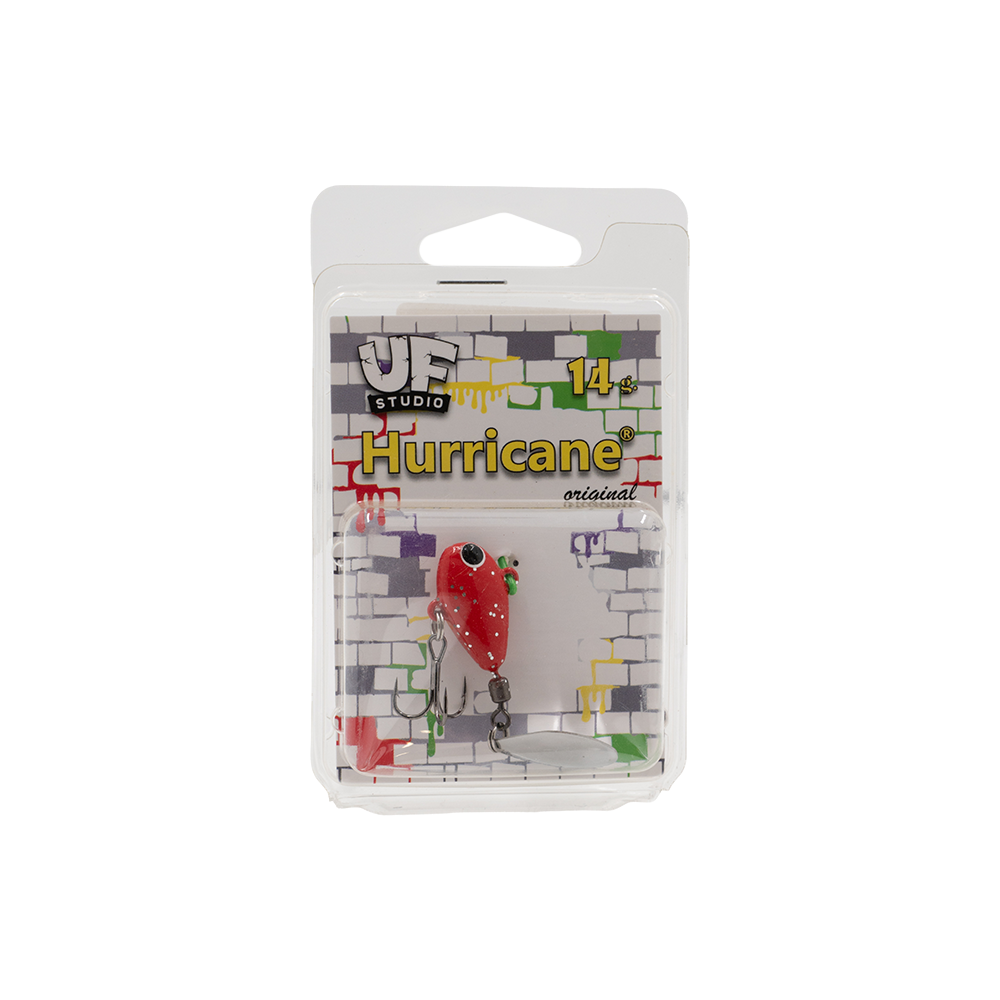 Тейл-спиннер UF Studio Hurricane 25мм, 14гр, цвет (Red glitter). Фото №1 Тейл-спиннер UF Studio Hurricane 25мм, 14гр, цвет (Red glitter). Фото №1