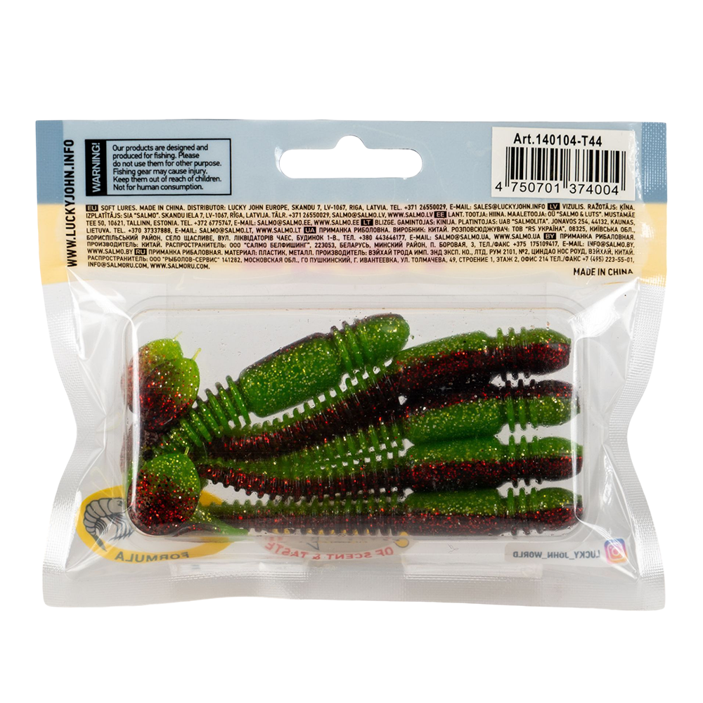 Виброхвост Lucky John Pro Series Tioga 3,9" 99мм, (5шт. упак.) цвет T44. Фото №2