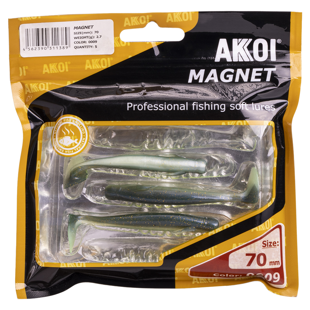Приманка AKKOI Magnet (виброхвост) 70 9 (уп. 5/8шт). Фото №4