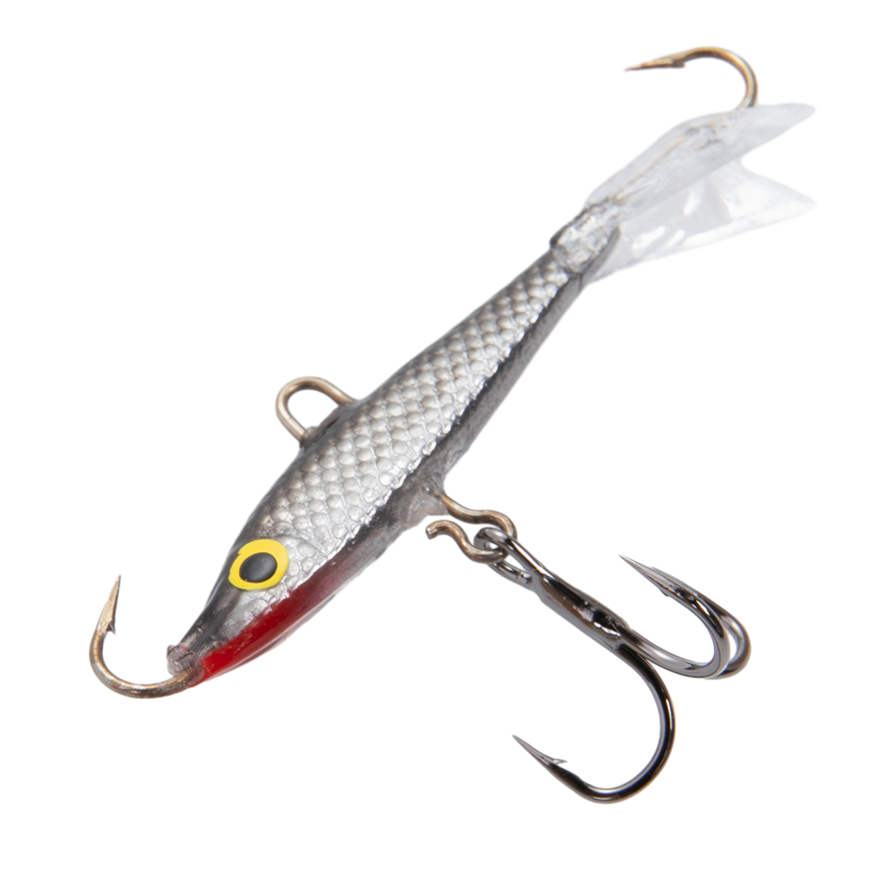 Балансир Kuusamo Tasapaino 50мм, 7гр, цвет (BL/R/Silver) с тройником. Фото №5 Балансир Kuusamo Tasapaino 50мм, 7гр, цвет (BL/R/Silver) с тройником. Фото №5