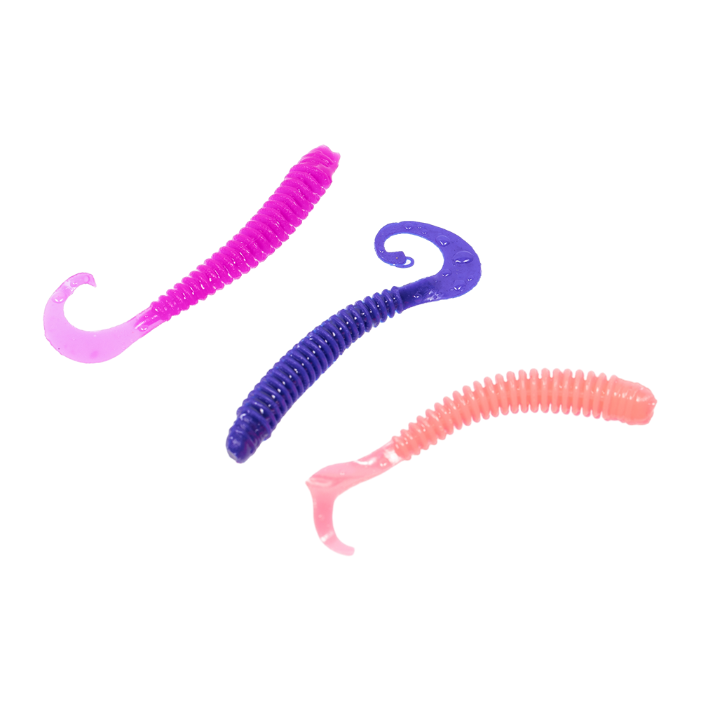 Резина съедобная МИКРУХА серия Червь 63 мм, цв. Mix, краб, (20мл). Фото №2