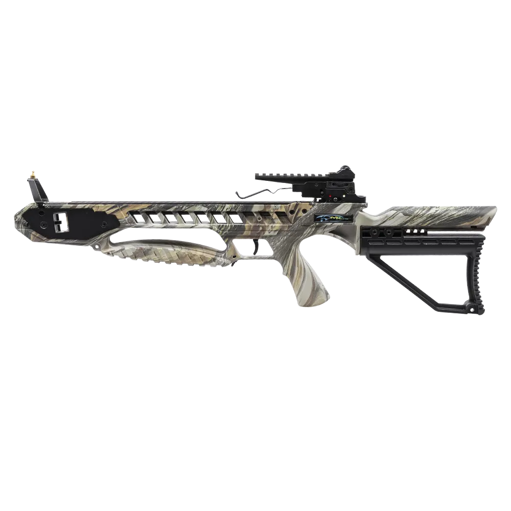 Приклад для арбалета Man Kung XB21, рекурсивный, god camo, кивер, стрелы 4 шт., прицел, крепеж. Фото №3