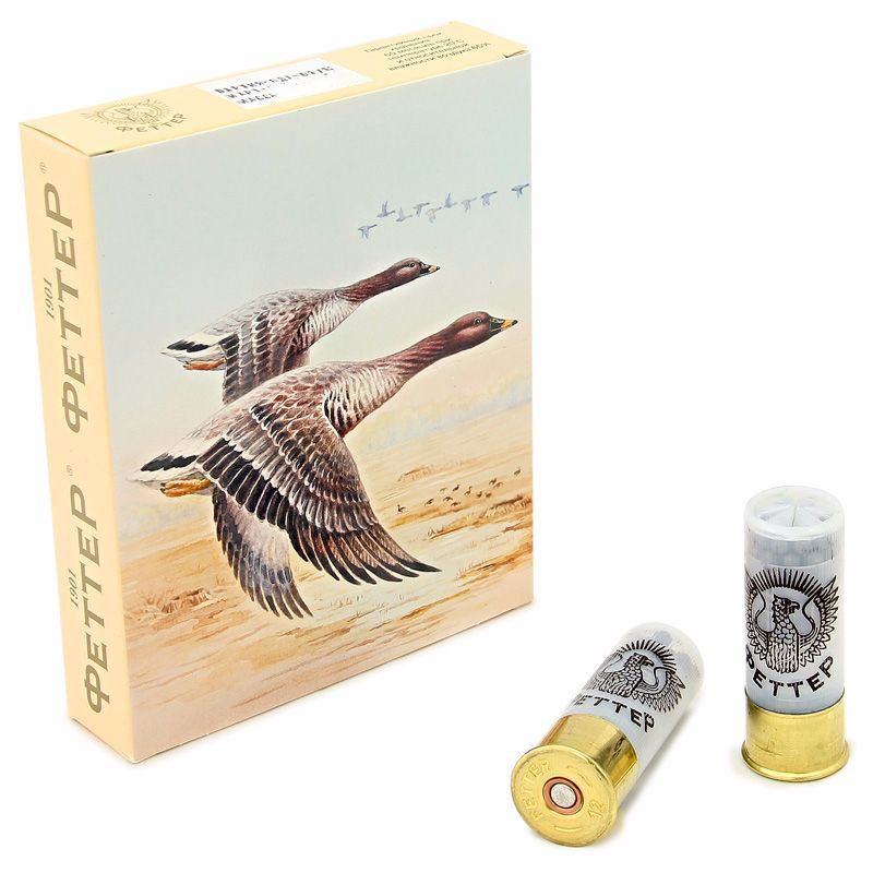 Патрон ФЕТТЕР ТЕМАТИЧЕСКИЙ (Гусь) 12/70 дробь №1 32гр. (в коробке 10 шт). Фото №2