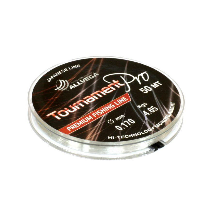 Леска плетеная ALLVEGA поводковая "Tournament Pro Premium" 50m 0.097mm (1.31кг) прозрачная (TPRON509. Фото №2