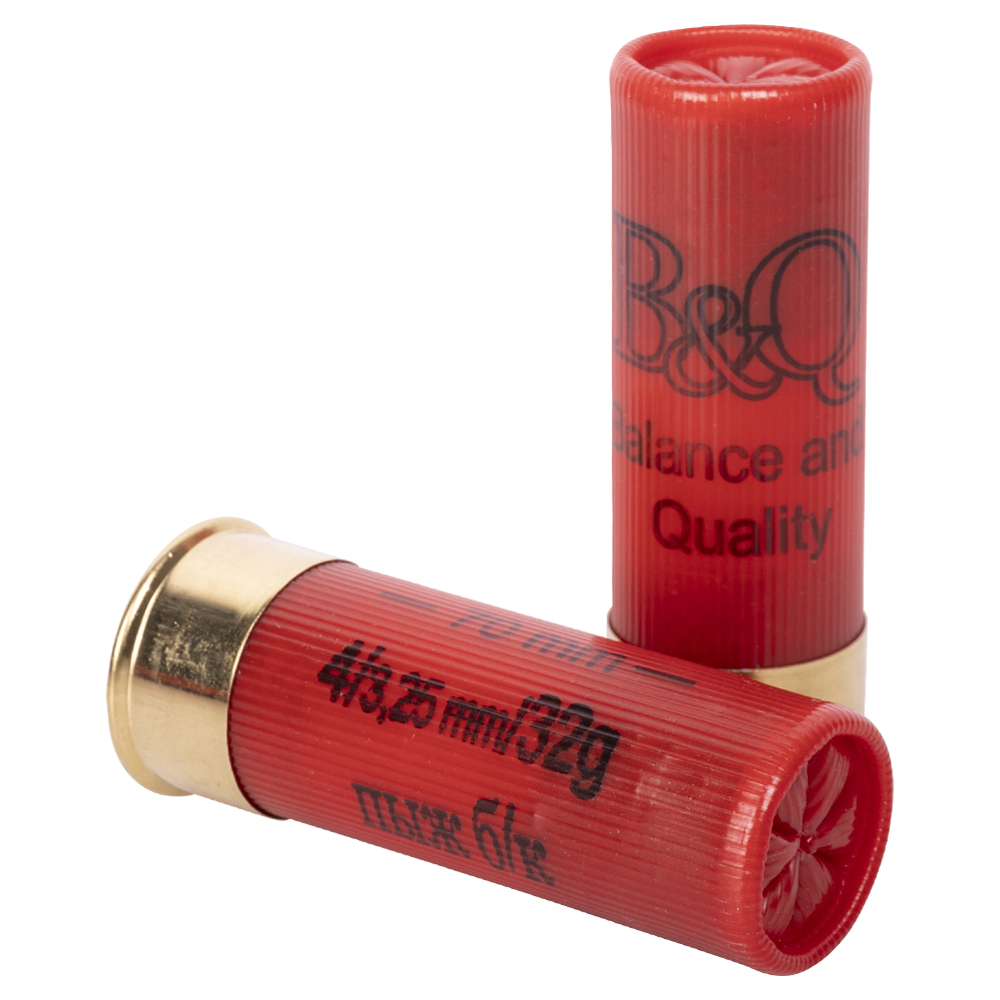 Патрон АЗОТ 12/70  охотничий дробовой B&Q  32г б/к №4 (пачка 25 шт) (в коробке 250шт). Фото №2