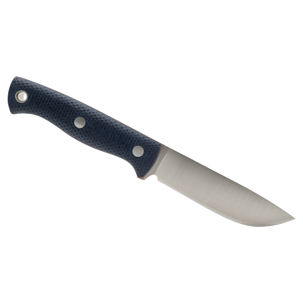 Нож Южный крест Caribou L, клинок VG-10, рукоять микарта синяя, насечка . Фото №2