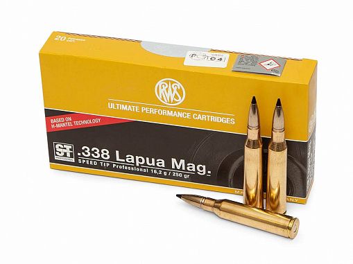 Патрон нарезной RWS калибр 338 Lapua Mag DN Speed Tip Pro 16,2 гр. (в пачке 20 шт.). Фото №1