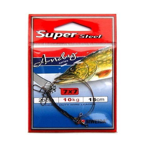 Поводок "Andy" 7x7, 10кг, 30см (20шт) (SWD). Фото №1