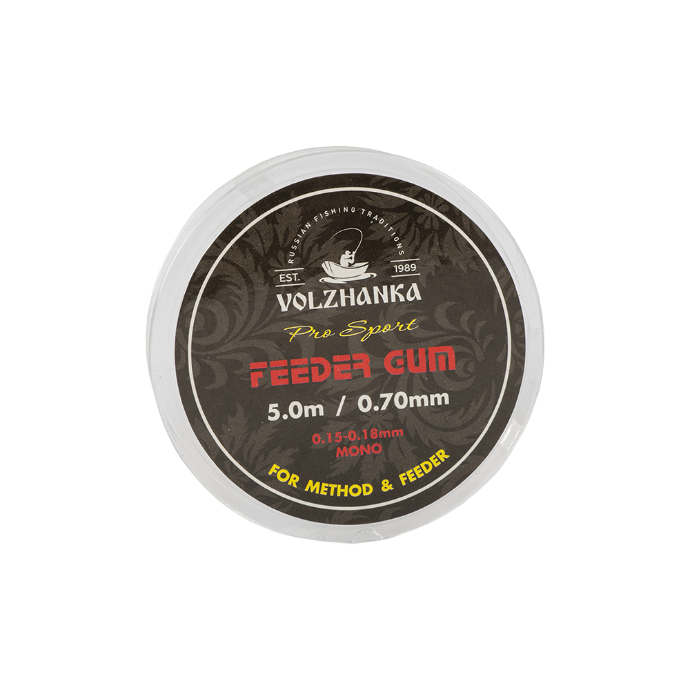 Фидерная резина "Feeder Gum" 0.7мм/5м цвет  прозрачный. Фото №3