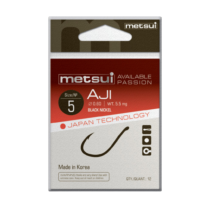 Крючки metsui CHINU цвет bin размер №4 в уп. 12шт.. Фото №1