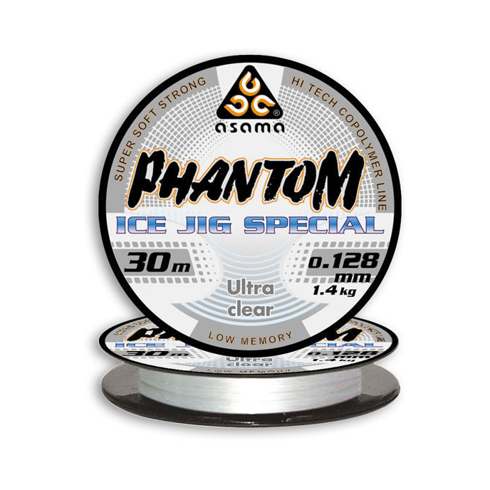 Леска Asama Phantom ice Jig Ultra Clear 30м. Фото №2