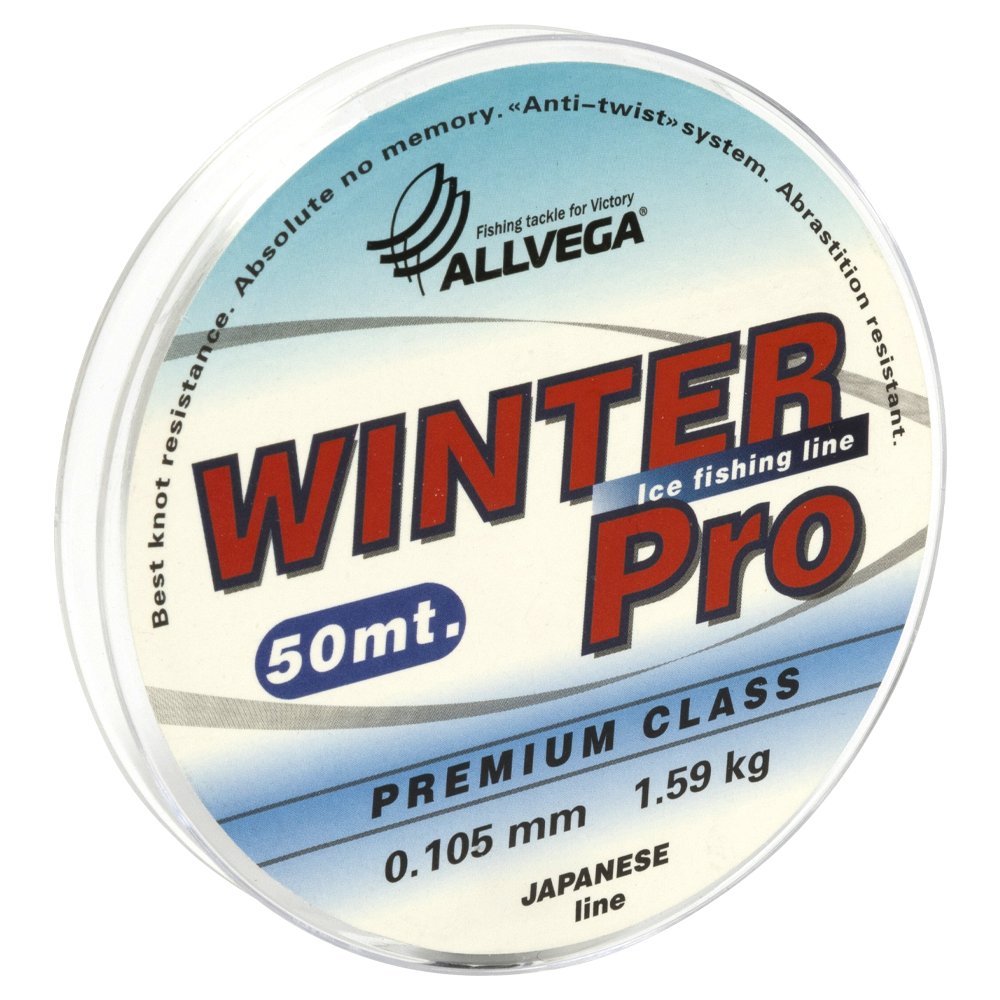 Леска ALLVEGA поводковая «Winter Pro» 50m 0.105mm (1.59кг) прозрачная (WPRO50105). Фото №2 Леска ALLVEGA поводковая «Winter Pro» 50m 0.105mm (1.59кг) прозрачная (WPRO50105). Фото №2