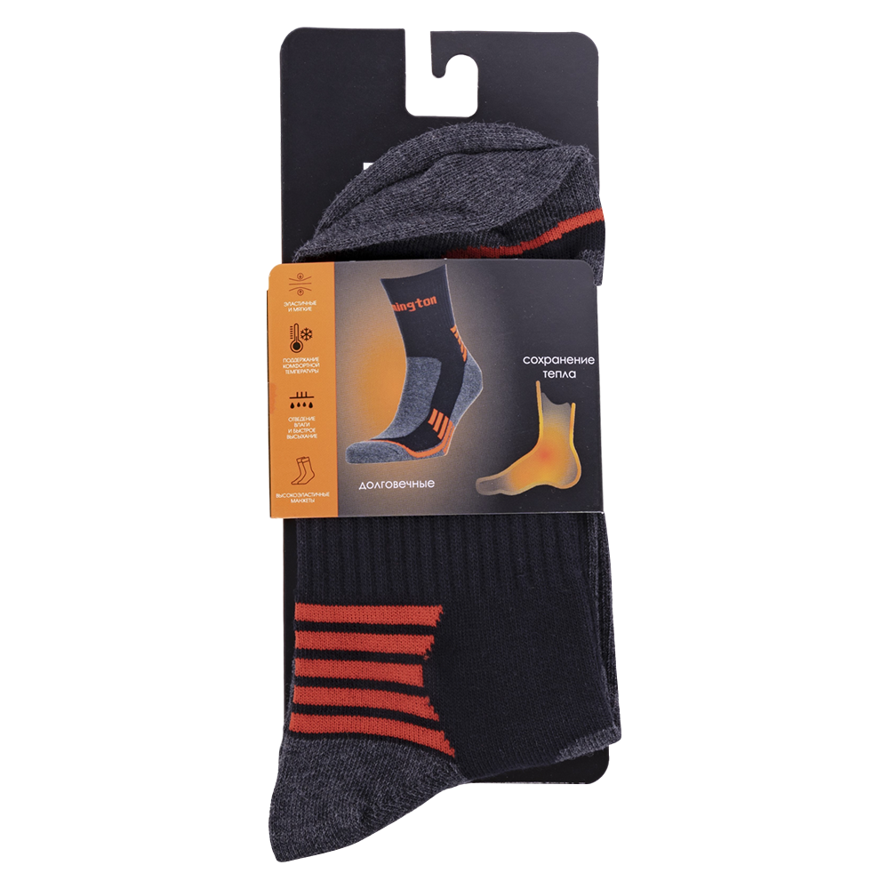Носки Remington termo Socks 40 Den Black/Grey/Red р. 40-43. Фото №1