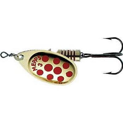 Блесна вращающаяся Mepps Comet PTS №3, 6,5гр, цвет (Gold/Red Dots) золото/красные точки. Фото №3