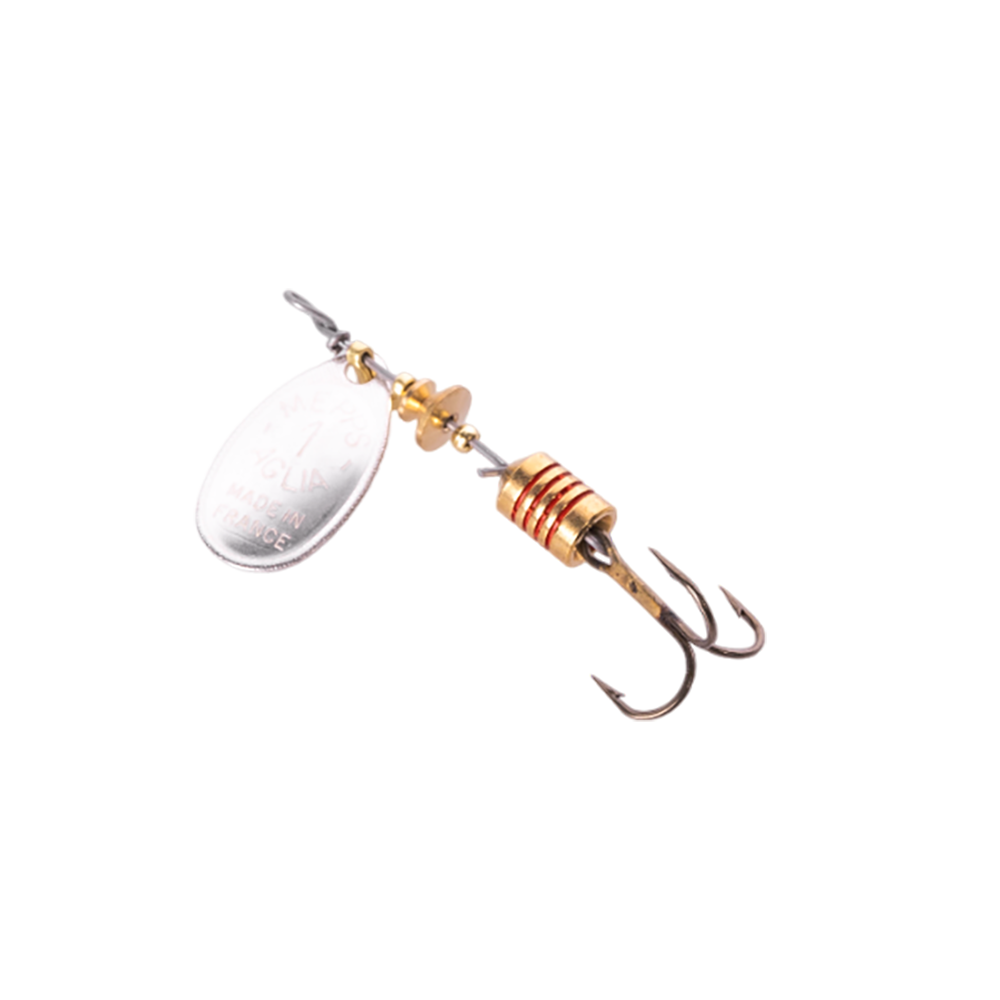 Блесна вращающаяся Mepps Aglia №1, 3,5гр, цвет (Silver) серебро. Фото №1