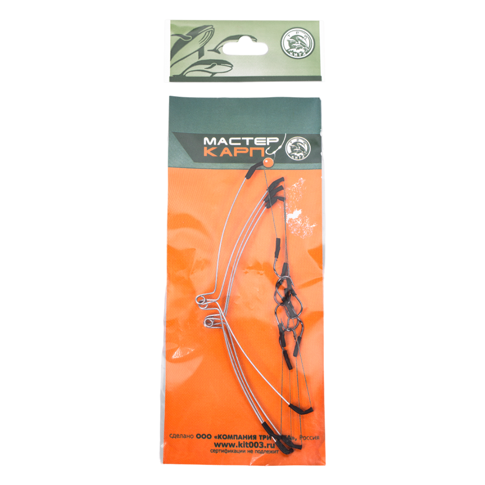 Снасть карповая КОРОМЫСЛО оснащ. 120мм крючок №8 (уп.4шт.). Фото №6