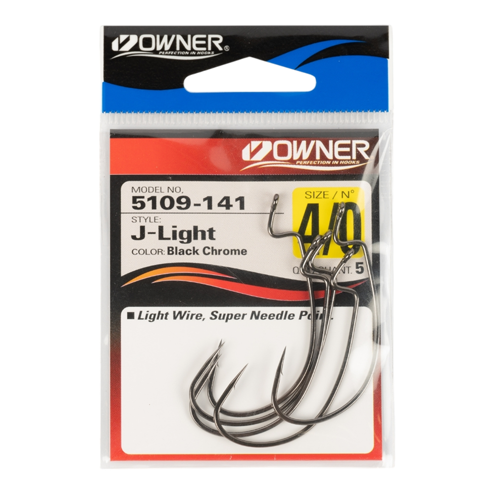 Крючок OWNER 5109 J - Light Worm Hook BC №4 6шт. Фото №1