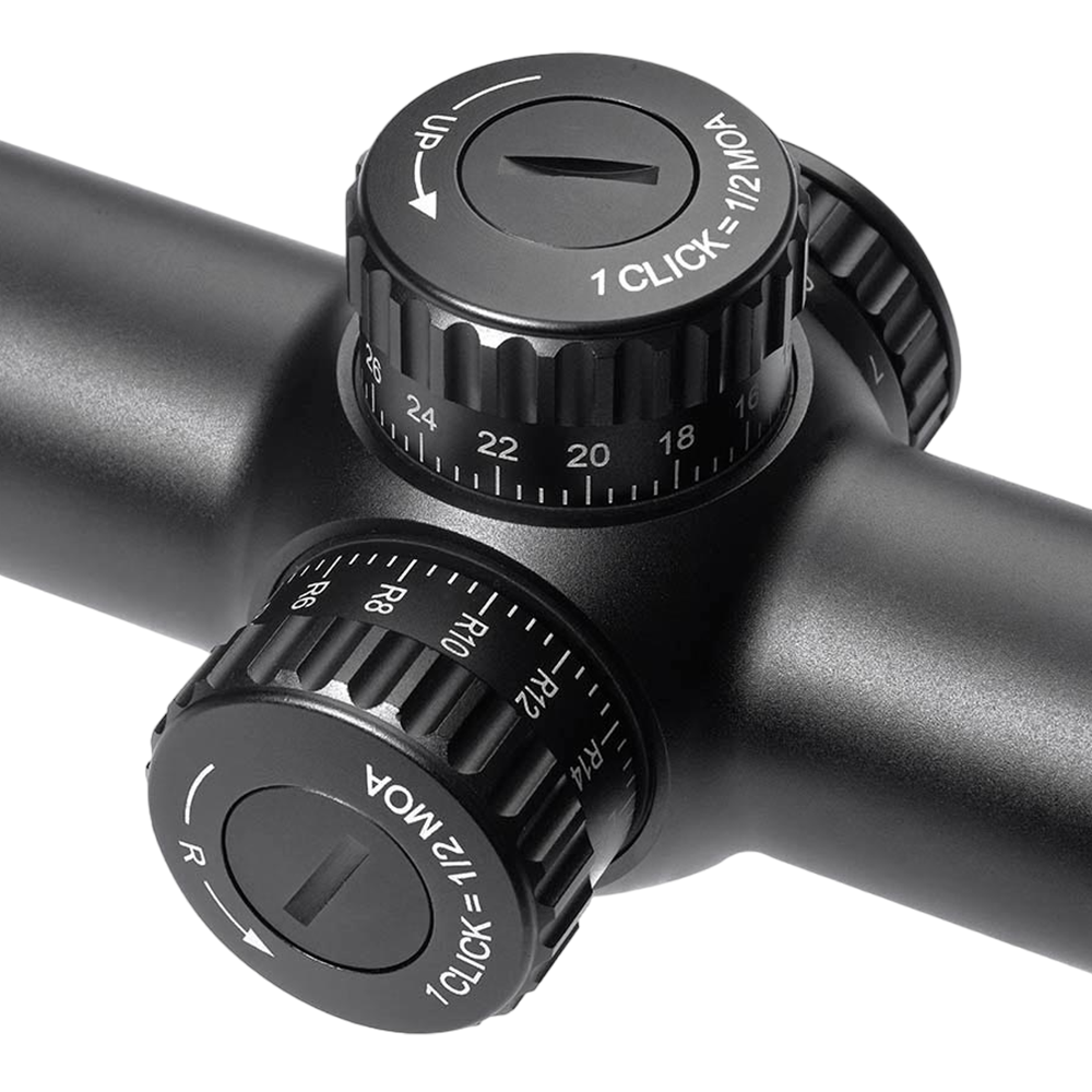 Прицел оптический Gaut Obsidian 1-8x24, сетка 62 (Half MD), подсветка красная, 30мм, поправки 1/2МОА. Фото №2