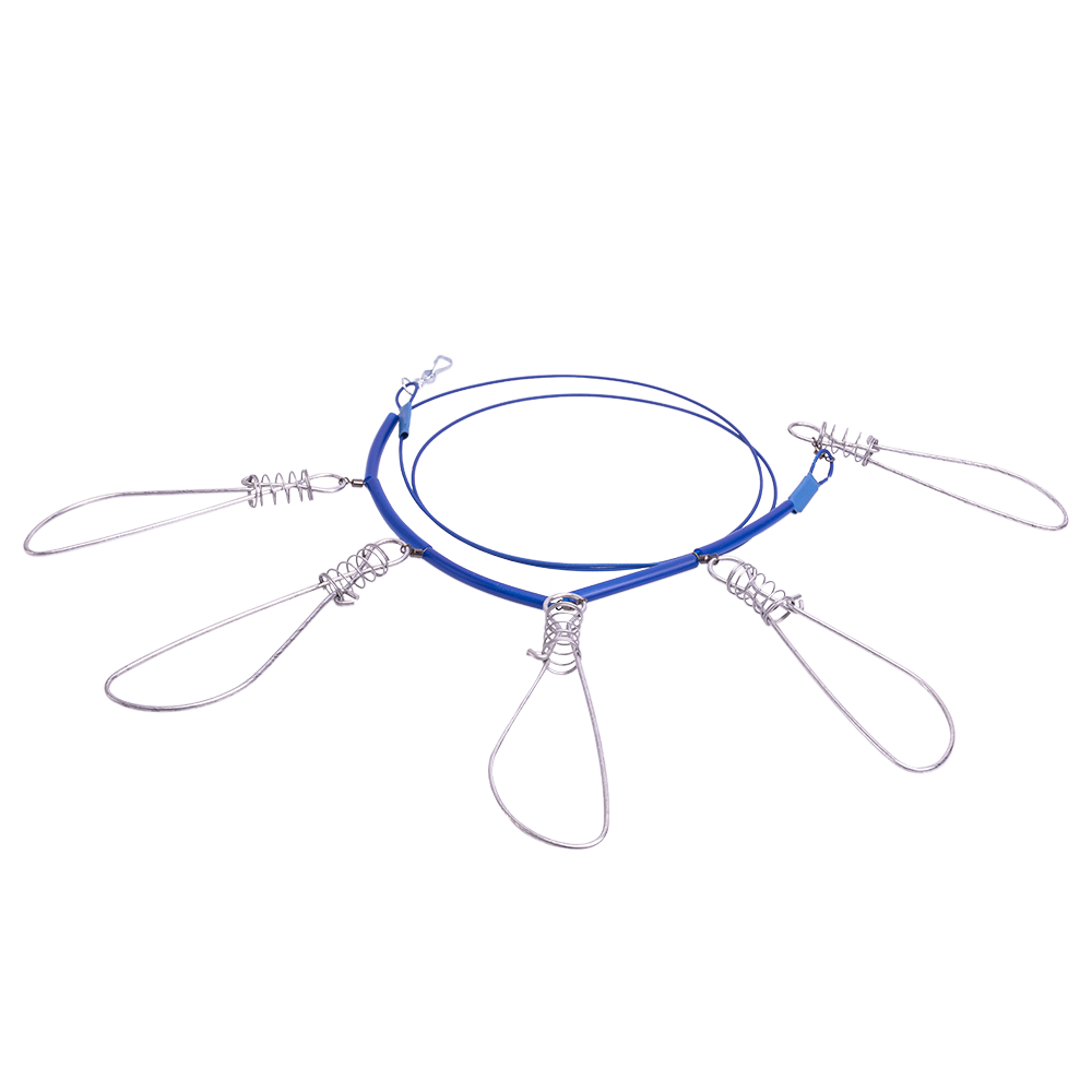 Кукан металлический (трос) 5-ти карабиновый. Фото №1