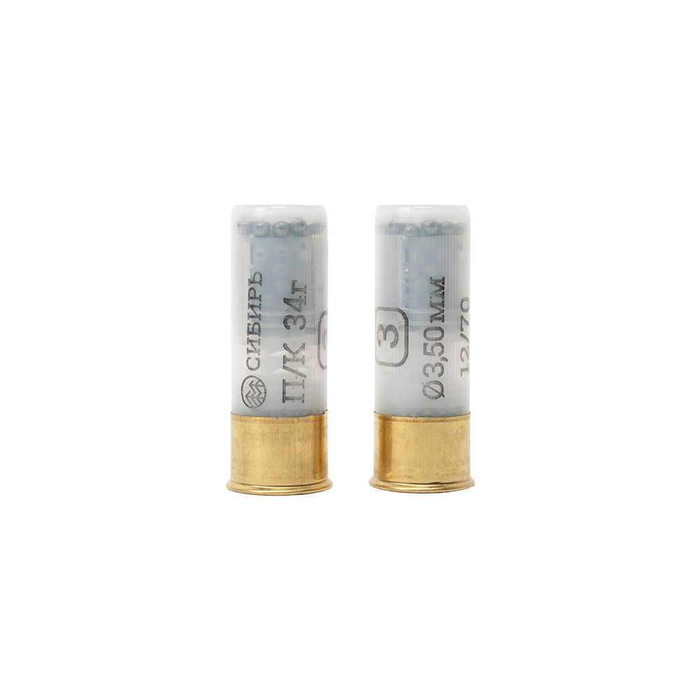 Патрон СИБИРЬ PREMIUM 12/70 охотничий дробовой 34г №3 (CX-2000) (пачка 25 шт) (в коробке 250шт). Фото №3