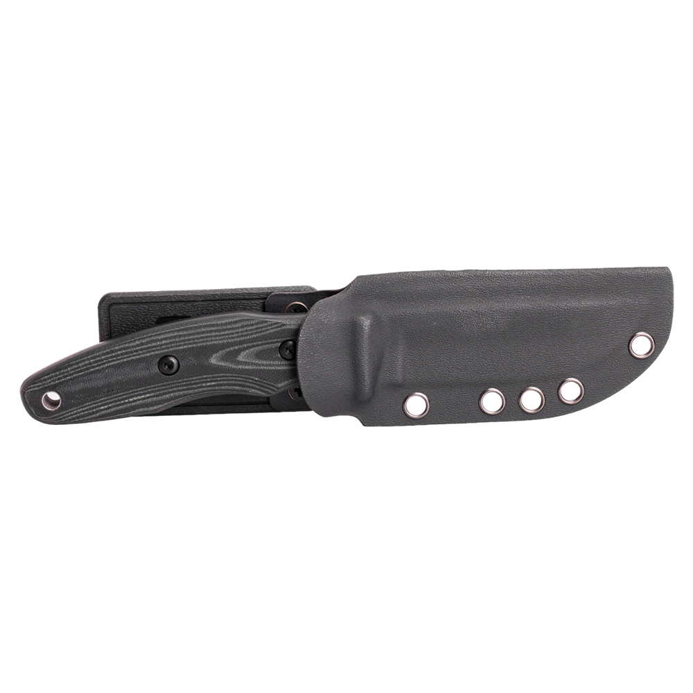 Нож Urban AUS-8 bt (черный, черно-зеленая микарта, ножны кайдекс). Фото №4