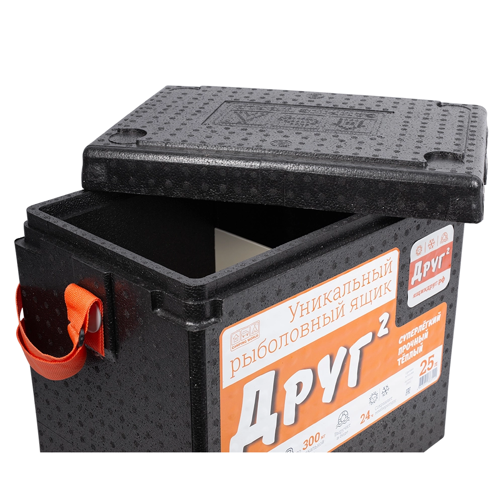 Ящик рыболовный Camping World "Друг-2" 25 л, цвет черный 39,5х43х29 пенополипропилен. Фото №6