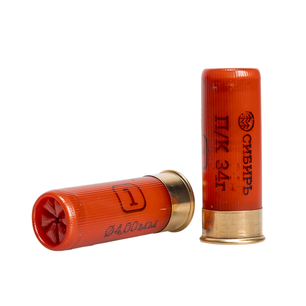 Патрон СИБИРЬ PREMIUM 12/70 охотничий дробовой 34г №1 (пачка 25 шт) (в коробке 250шт). Фото №2