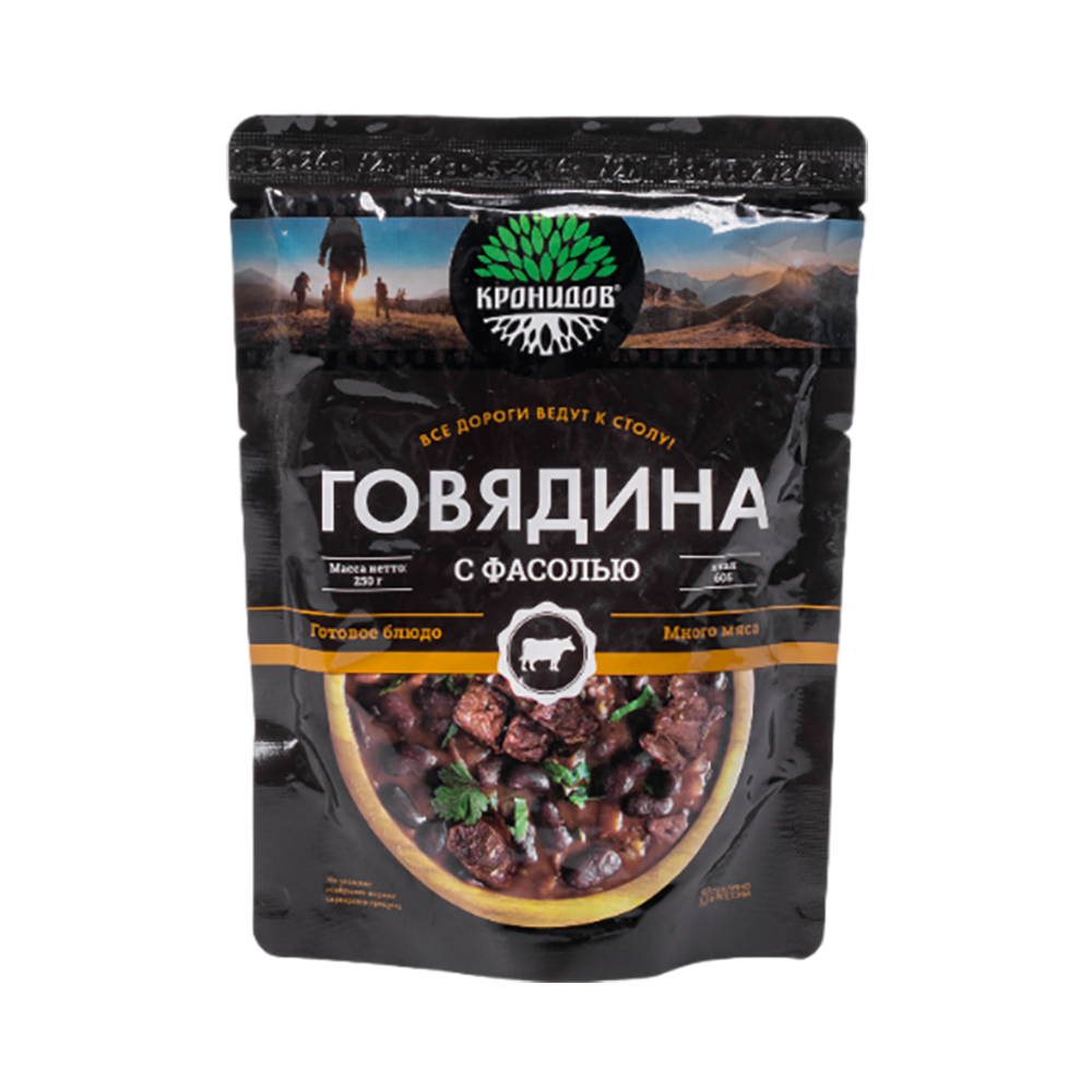 Блюдо КРОНИДОВ Говядина с фасолью 250 гр.. Фото №1