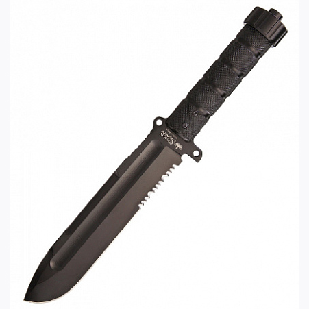 Нож Survivalist-Z AUS8 BS (Черный, серрейтор). Фото №2