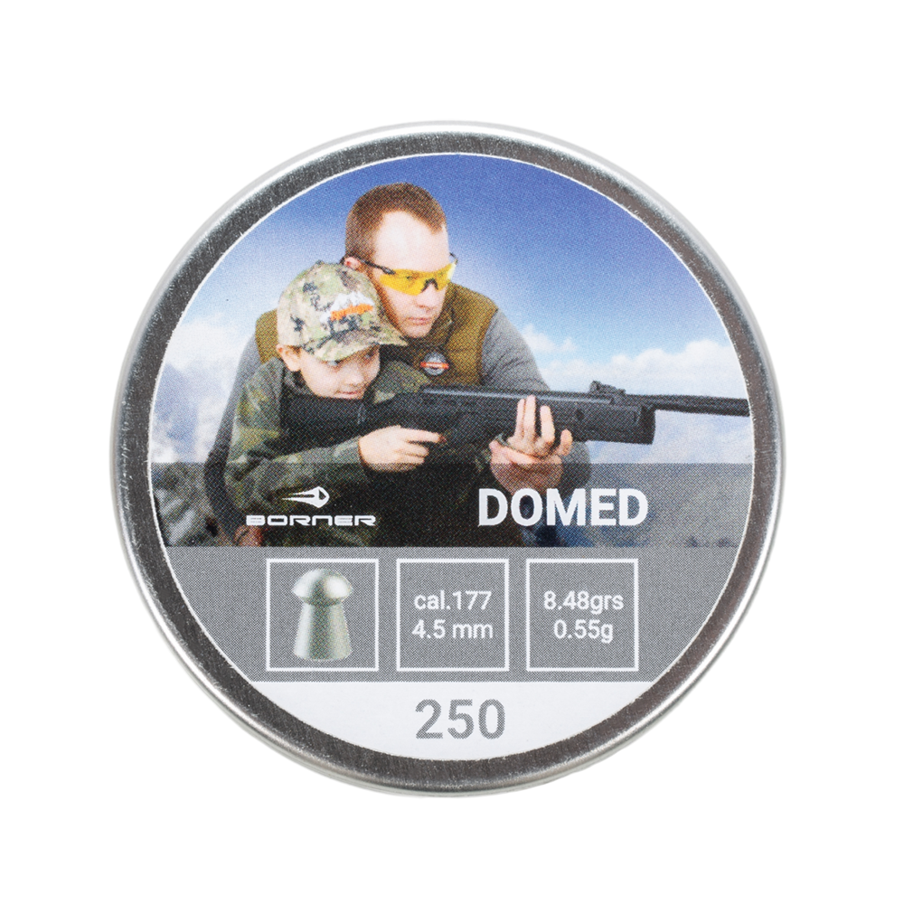 Пуля пневматическая Borner "Domed",  4,5 (250 шт.) 0,55гр. (65 шт в коробке). Фото №1