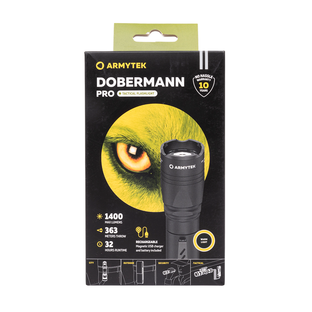 Фонарь Armytek Dobermann Pro Magnet USB Теплый. Фото №1 Фонарь Armytek Dobermann Pro Magnet USB Теплый. Фото №1