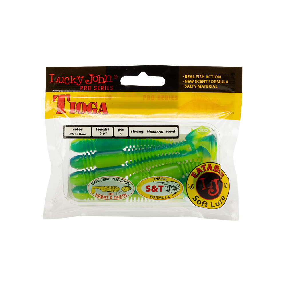 Виброхвост Lucky John Pro Series Tioga 3,9" 99мм, (5шт. упак.) цвет T50. Фото №1