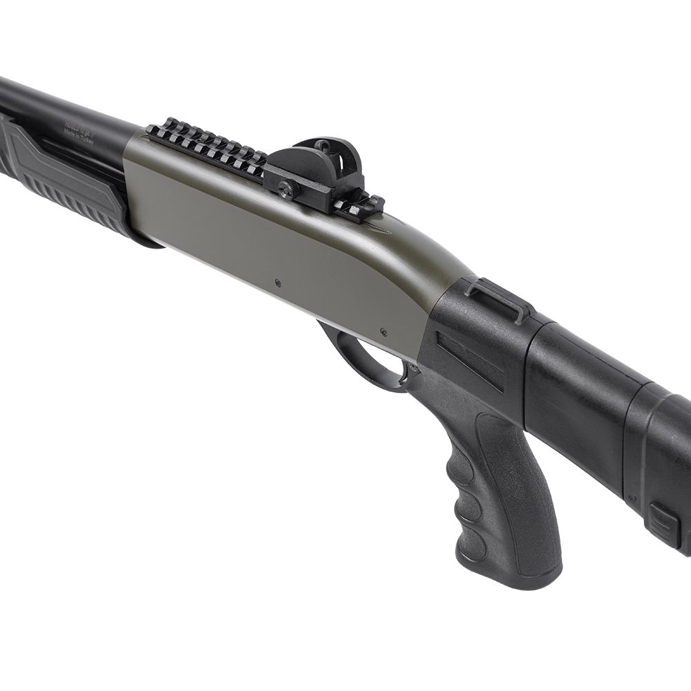 Ружье HUGLU ATROX TACTIC I KHAKI 12x76 PUMP SYNTHETIC, пистолетная рукоять, WEAVER, мушка, целик, ДТ, L510. Фото №7