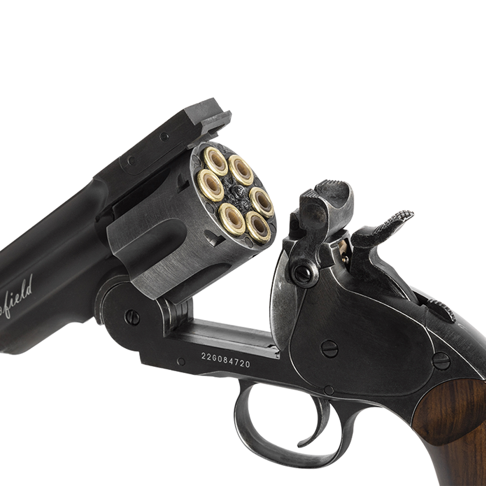 Револьвер пневматический ASG Schofield 6" Aging black, калибр 4,5 мм. Фото №6