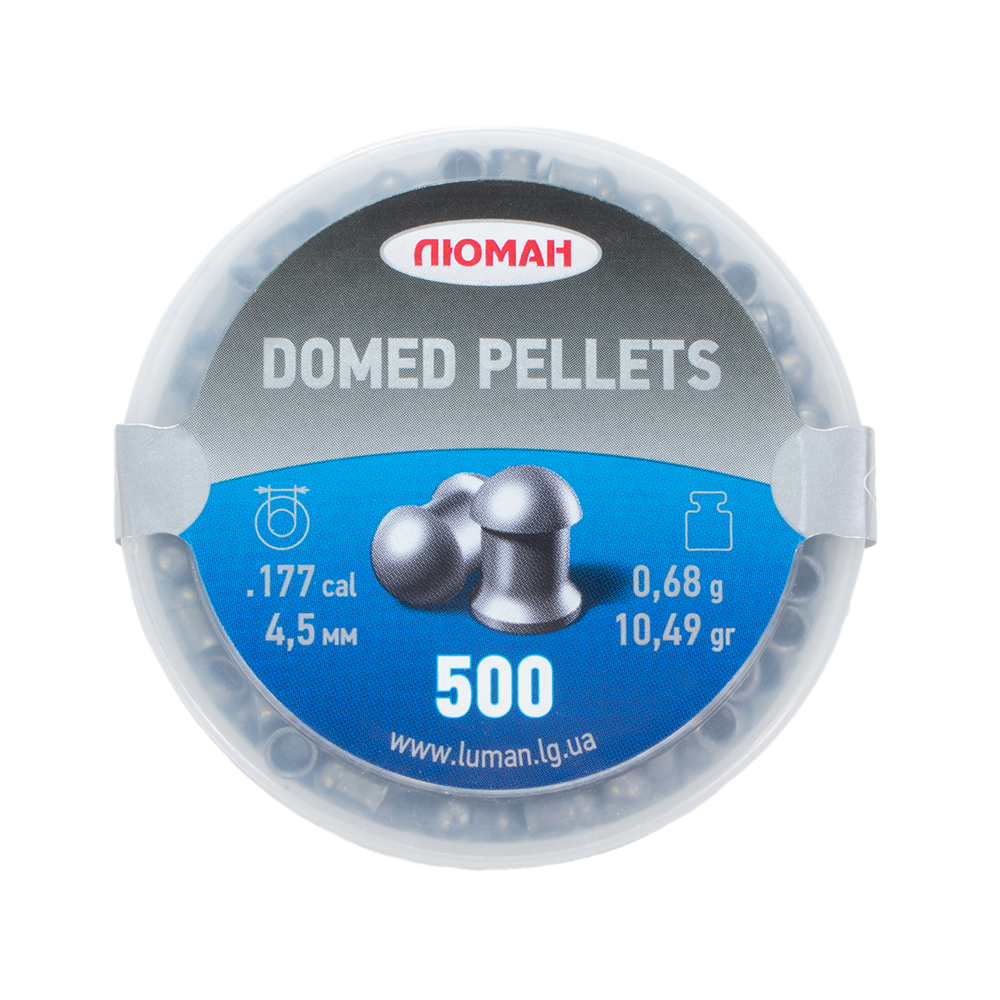 Пуля пневматическая "Domed pellets", 0,68 г. 4,5 мм. (500 шт.) (36 в упаковке). Фото №1 Пуля пневматическая "Domed pellets", 0,68 г. 4,5 мм. (500 шт.) (36 в упаковке). Фото №1