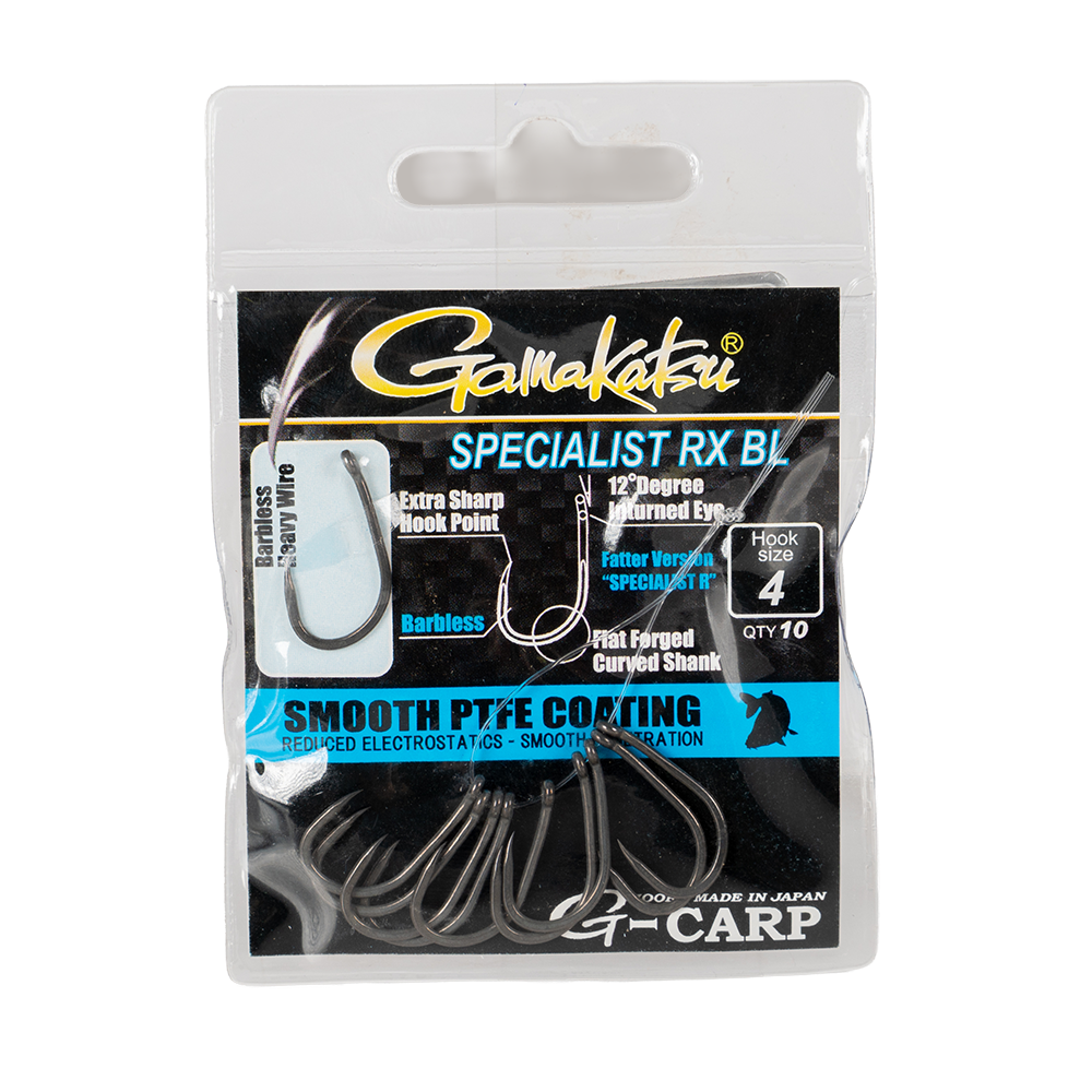 Крючок Gamakatsu G-Carp Specialist RX BL Grey №4. Фото №1