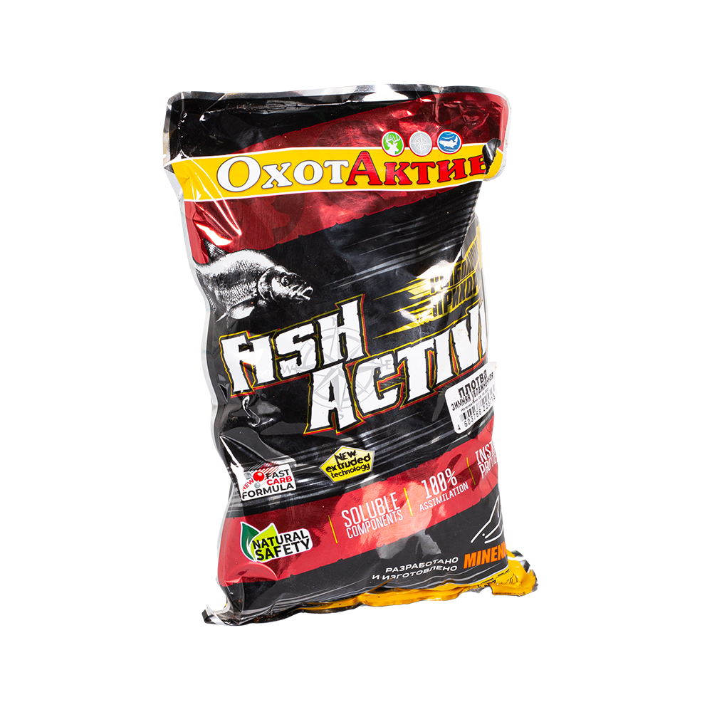Прикормка «ОхотАктив» Fish Active зимняя, увлажненная Плотва (1кг) Premium. Фото №1