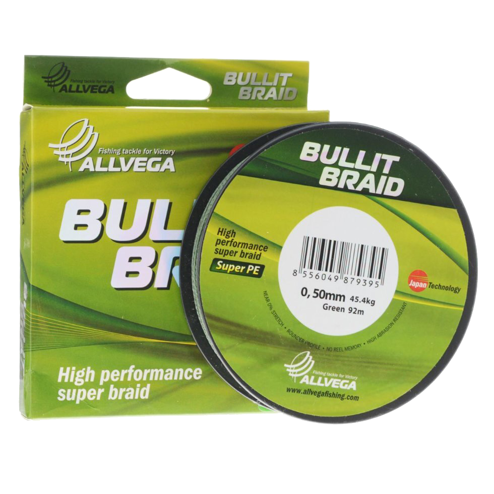 Леска плетеная Bullit Braid  92м 0,08мм 4,5кг (темно-зеленая). Фото №2