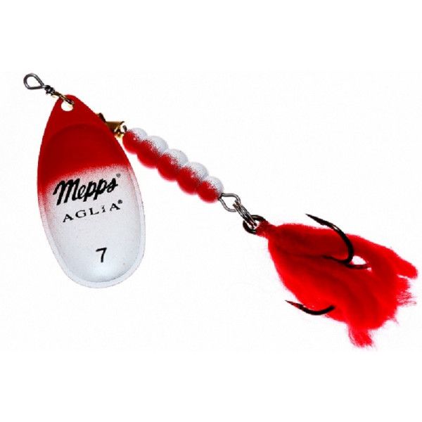 Блесна вращающаяся Mepps AGLIA 7, Red/White/Silver. Фото №1 Блесна вращающаяся Mepps AGLIA 7, Red/White/Silver. Фото №1