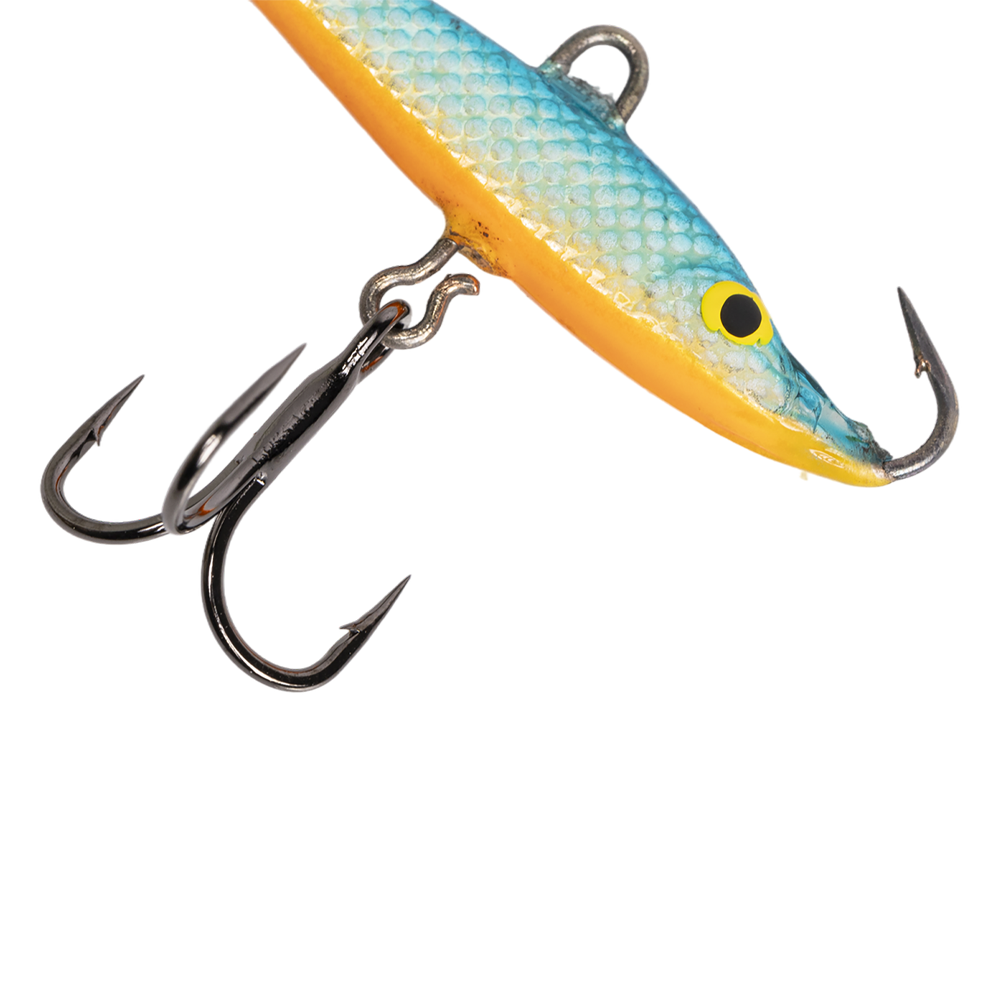 Балансир Kuusamo Tasapaino 50мм, 7гр, цвет (BLU/S/FO) с тройником. Фото №2