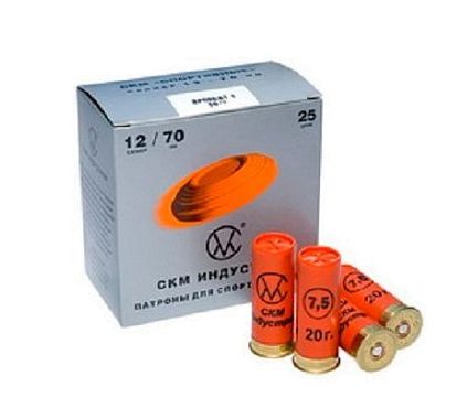 СКМ Патрон спортивный 12/70, 20 гр "Юниор" №7,5 (п. Сокол). Фото №1