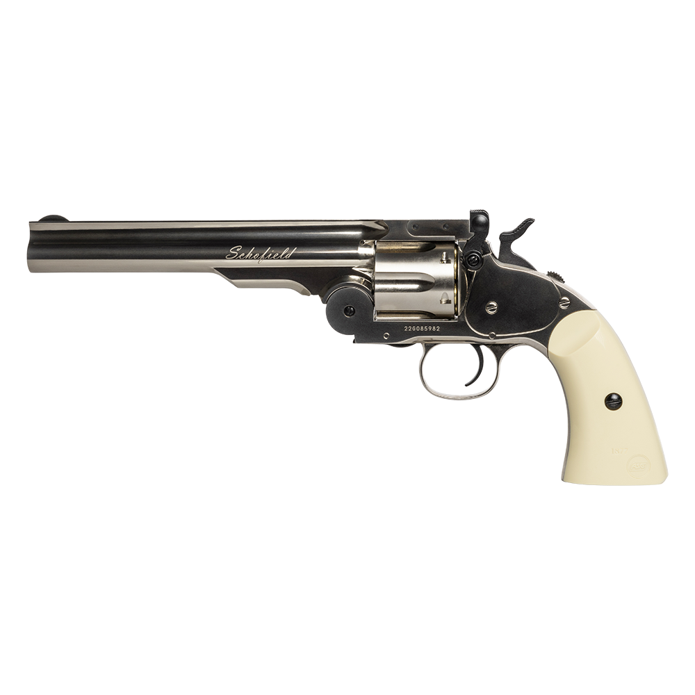 Револьвер пневматический ASG Schofield 6" Silver, калибр 4,5 мм. Фото №9