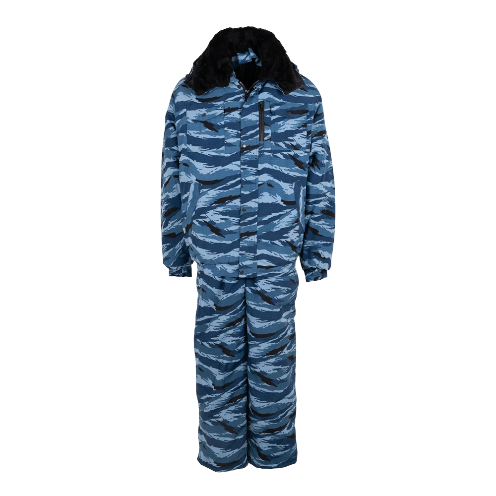 Костюм "Охрана"-зима (ткань смесовая, рип-стоп, синий КМФ). Фото №1