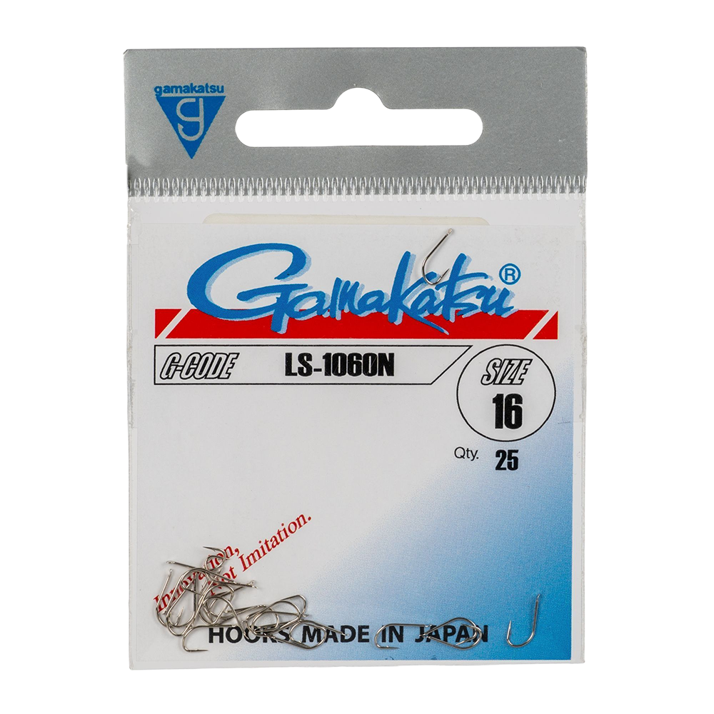 Крючок Gamakatsu Hook LS-1060N Nickel №16. Фото №1