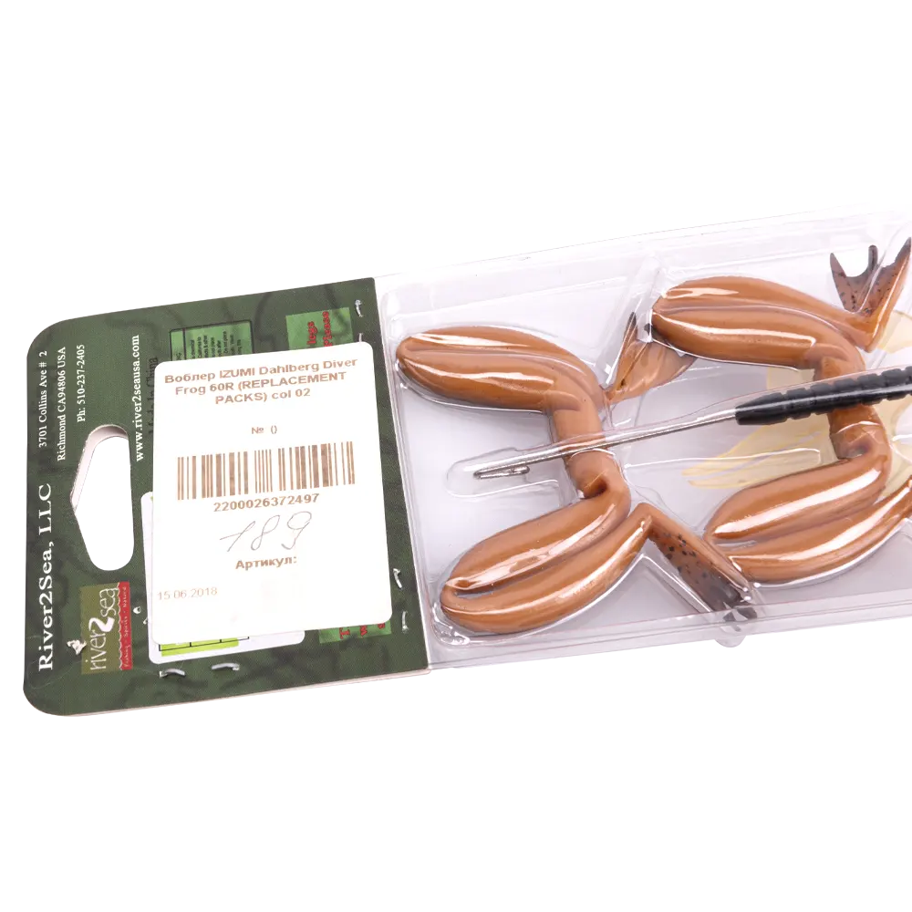 Воблер IZUMI Dahlberg Diver Frog 60R (REPLACEMENT PACKS) col 02. Фото №4 Воблер IZUMI Dahlberg Diver Frog 60R (REPLACEMENT PACKS) col 02. Фото №4
